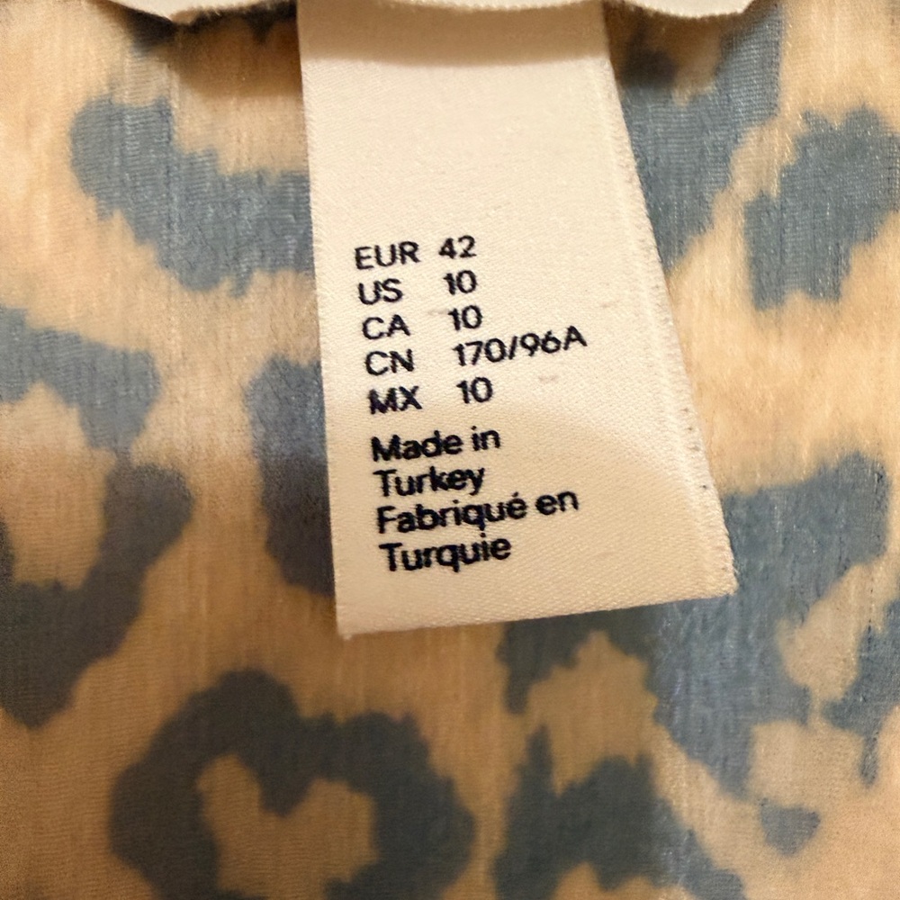 🐆 H&M Leopard Print Wrap Midi Dress – US 10 - Picture 5 of 9